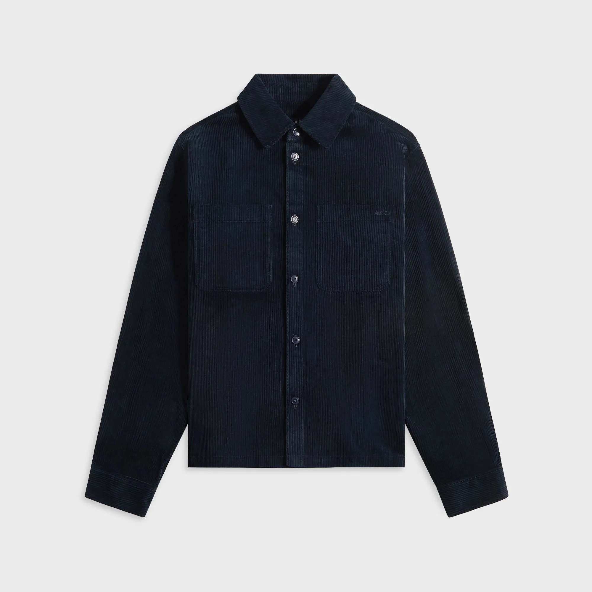 A.P.C. Surchemise Leon Overshirt - Iak Dark Navy Eco Friendly Coating Convertible Cuff System