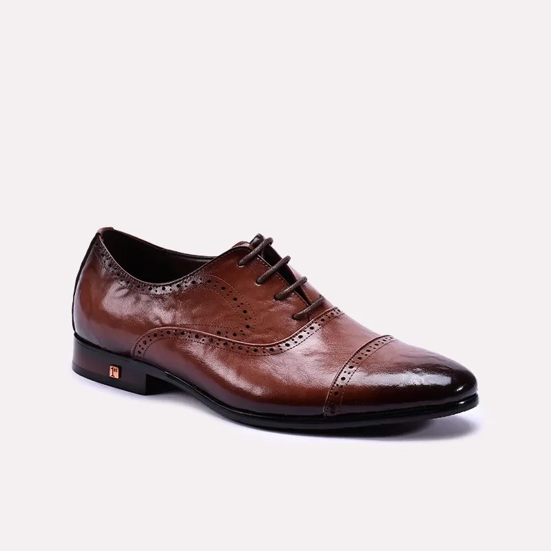 understated look Leather Sole Formal Shoes Brown 0111333