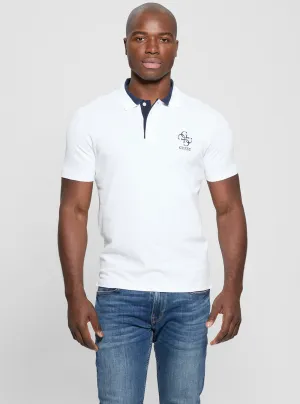 Eco White Lyle Polo Shirt Sleek Silhouette Athletic Cut