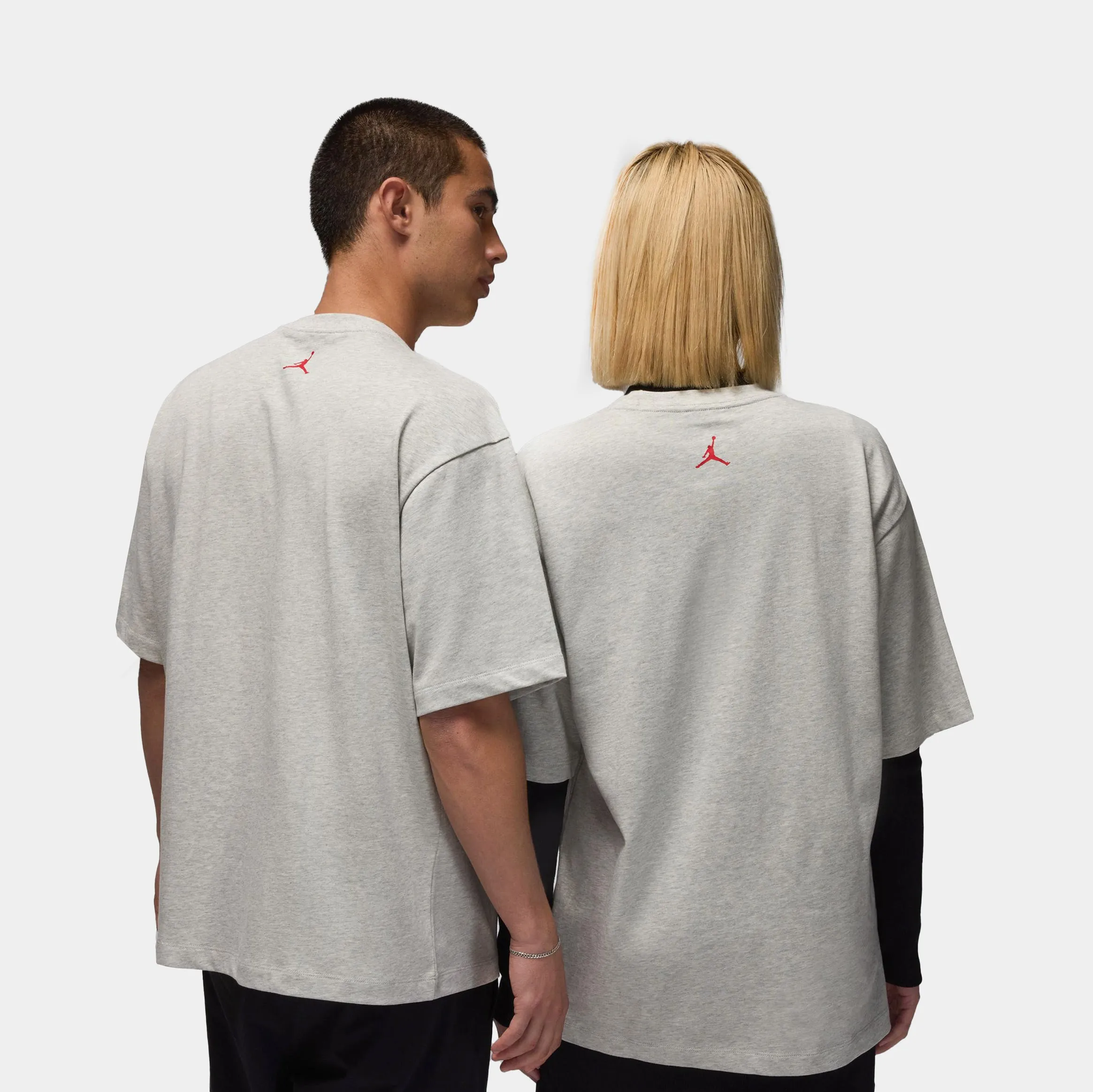 Ethically Sourced Materials Flight Essentials Rings Oversized Mens Short Sleeve Shirt (Grey/Red)