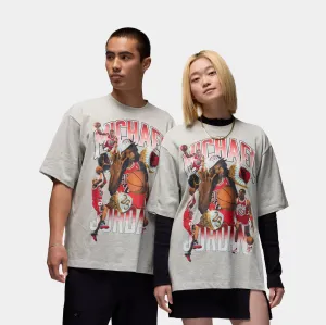 Unisex Fit Flight Essentials Rings Oversized Mens Short Sleeve Shirt (Grey/Red)