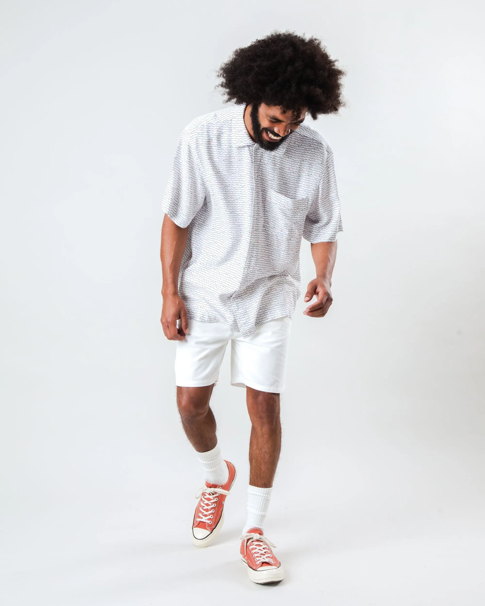 Polished Look Reinforced Collar Hola Ola Short Sleeve Shirt