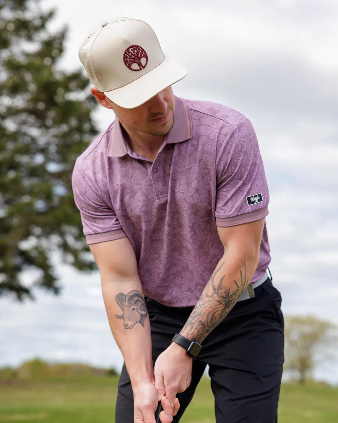 Pastel Shade Hoppy Hour Men's Pique Polo