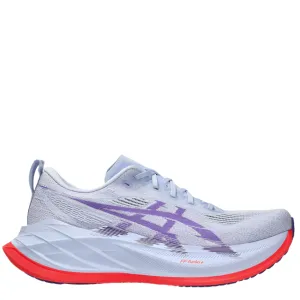 Wide Stance Platform fitness inspiration ASICS Unisex Superblast 2 Running Shoes in Blue Fade/Edo Purple AW25