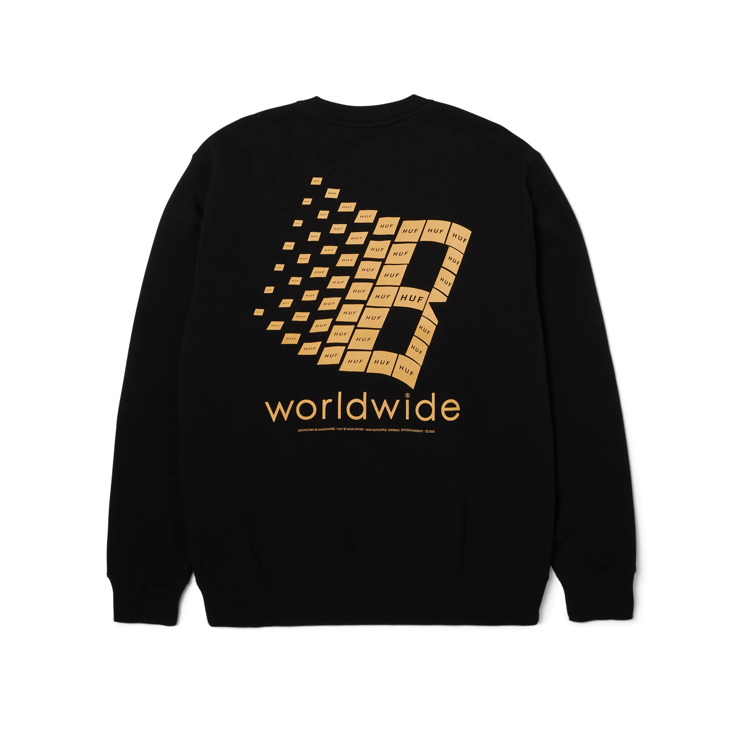 HUF x Bronze56K Crewneck Sweatshirt Cozy Texture