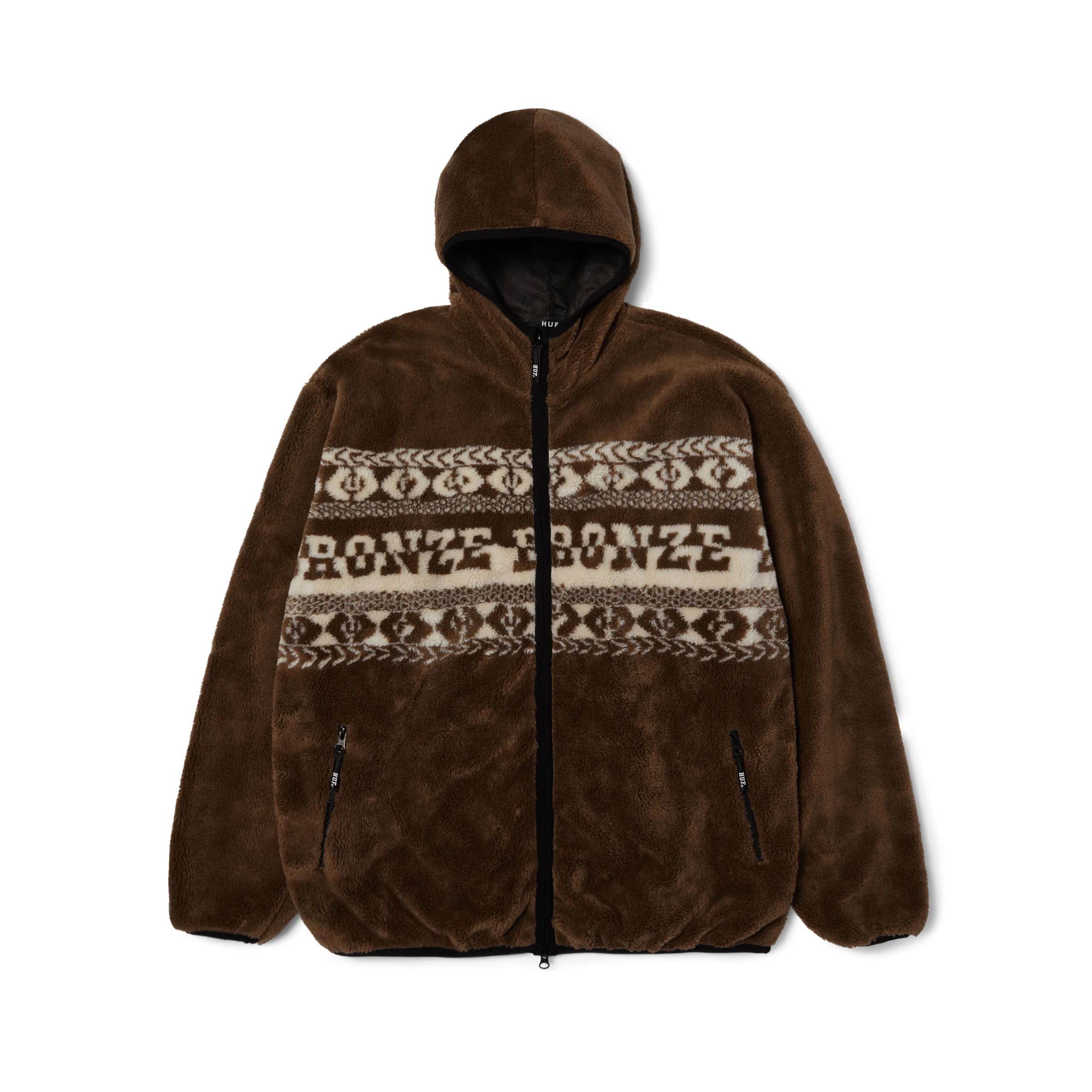 HUF x Bronze56K High Pile Full-Zip Fleece Classic Zip Up