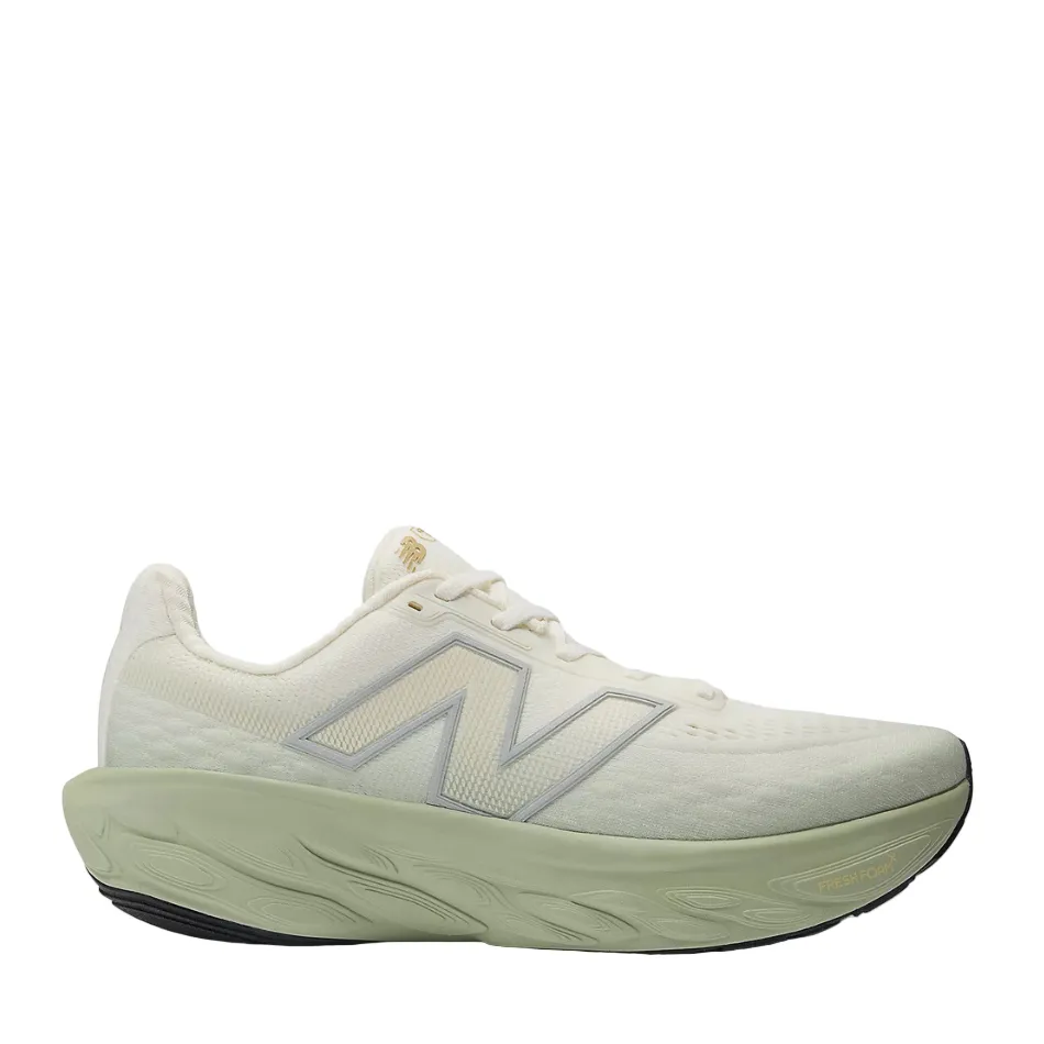 New Balance Men's 1080 V14 Running Shoes in Garter Snake/Sea Salt/Silver Metallic AW25 logo - hooked - and - looped shoes