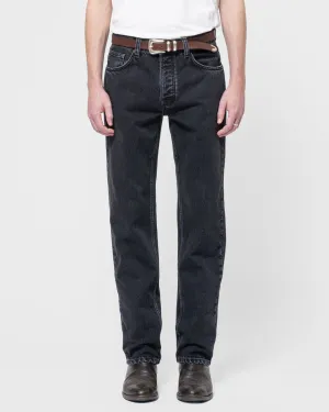 Winter Warmth Professional Wear Modern Minimalist Rainy Day Nudie Rad Rufus Regular Straight Mens Jeans - Black Vintage