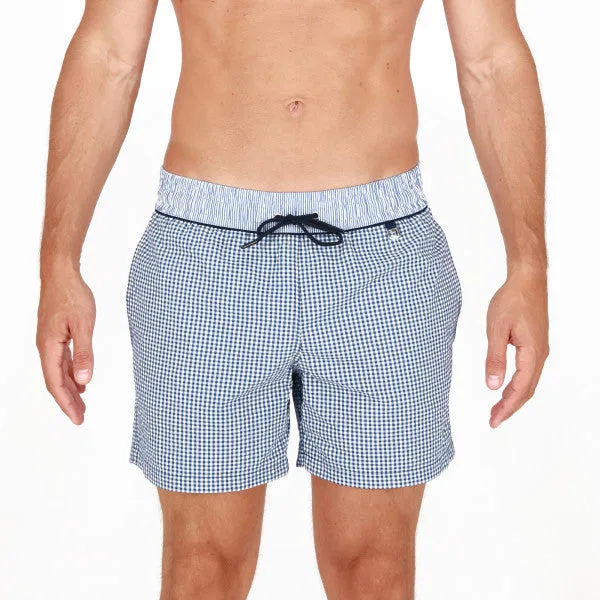 ID10163-Hom Beach Boxer "Preppy" Check Outdoor Essentials AbrasionResistant
