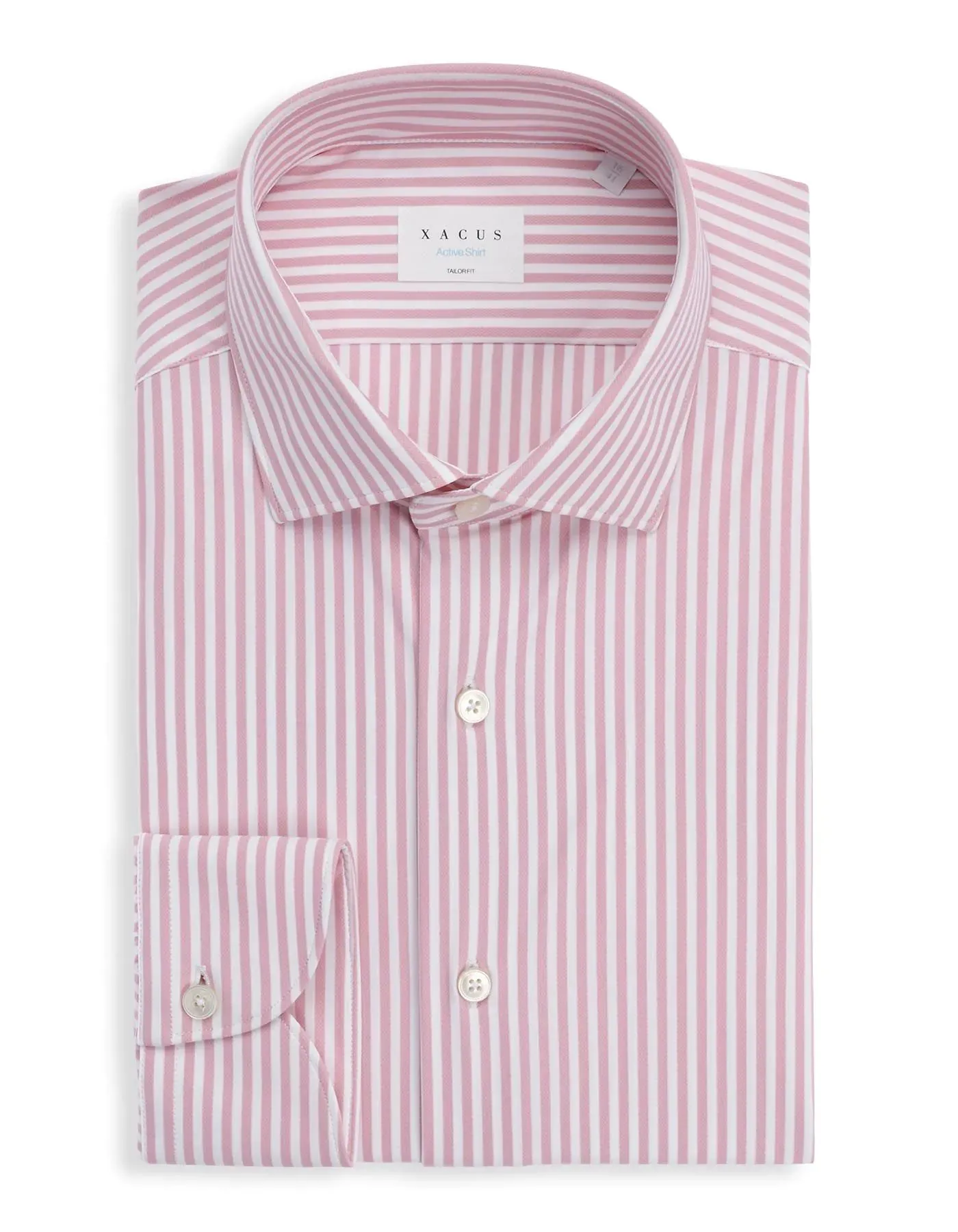 ID24123-Xacus "Active" Pink Stripe Shirt Holiday Travel