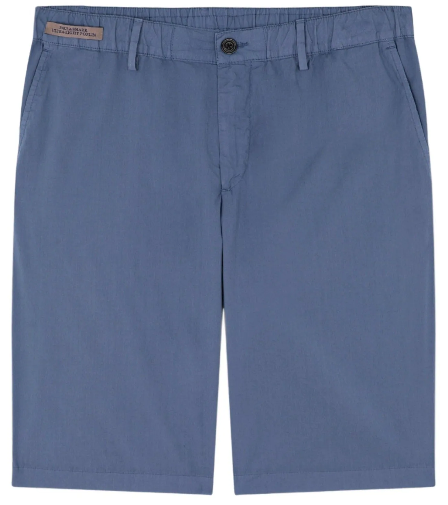 Slip Resistant Inner Grip ID24297-Paul Shark Steel Blue Poplin Short