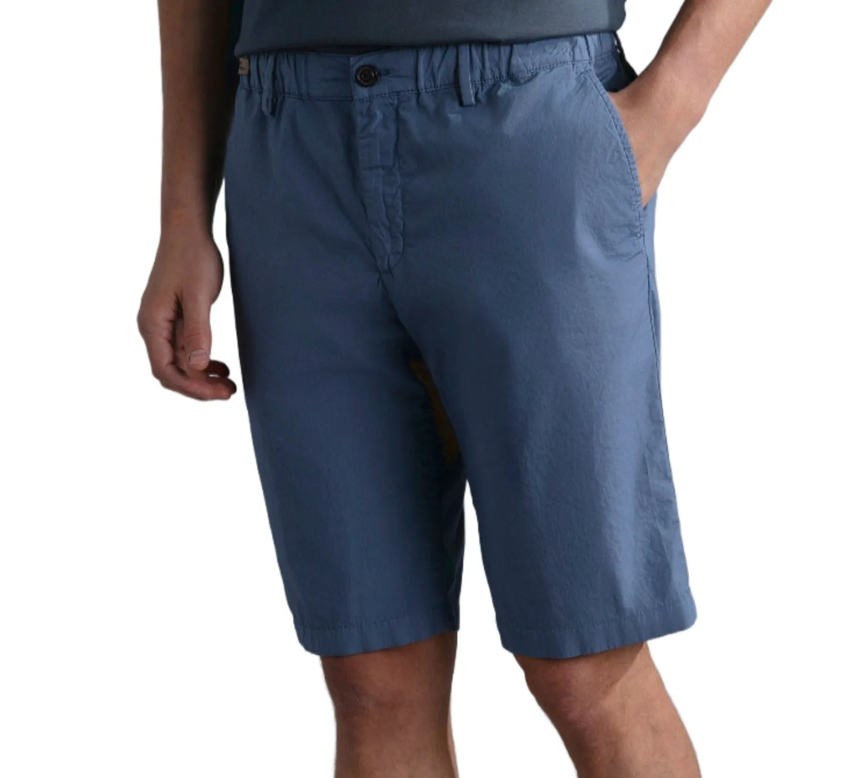 ID24297-Paul Shark Steel Blue Poplin Short Universal Attachment Points finance industry