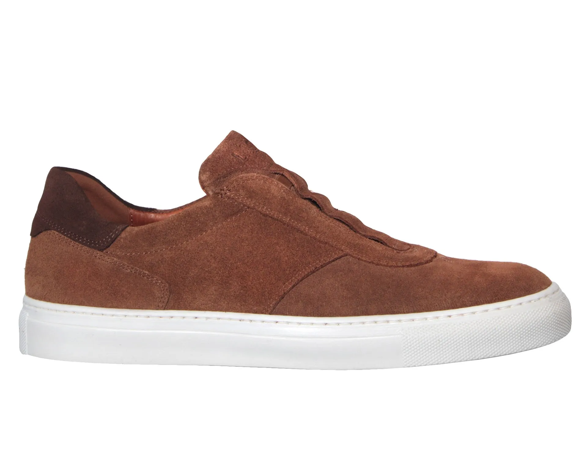 ID24553-Lacuzzo Brown Slip On Suede Shoe Shock Absorbing Midsole