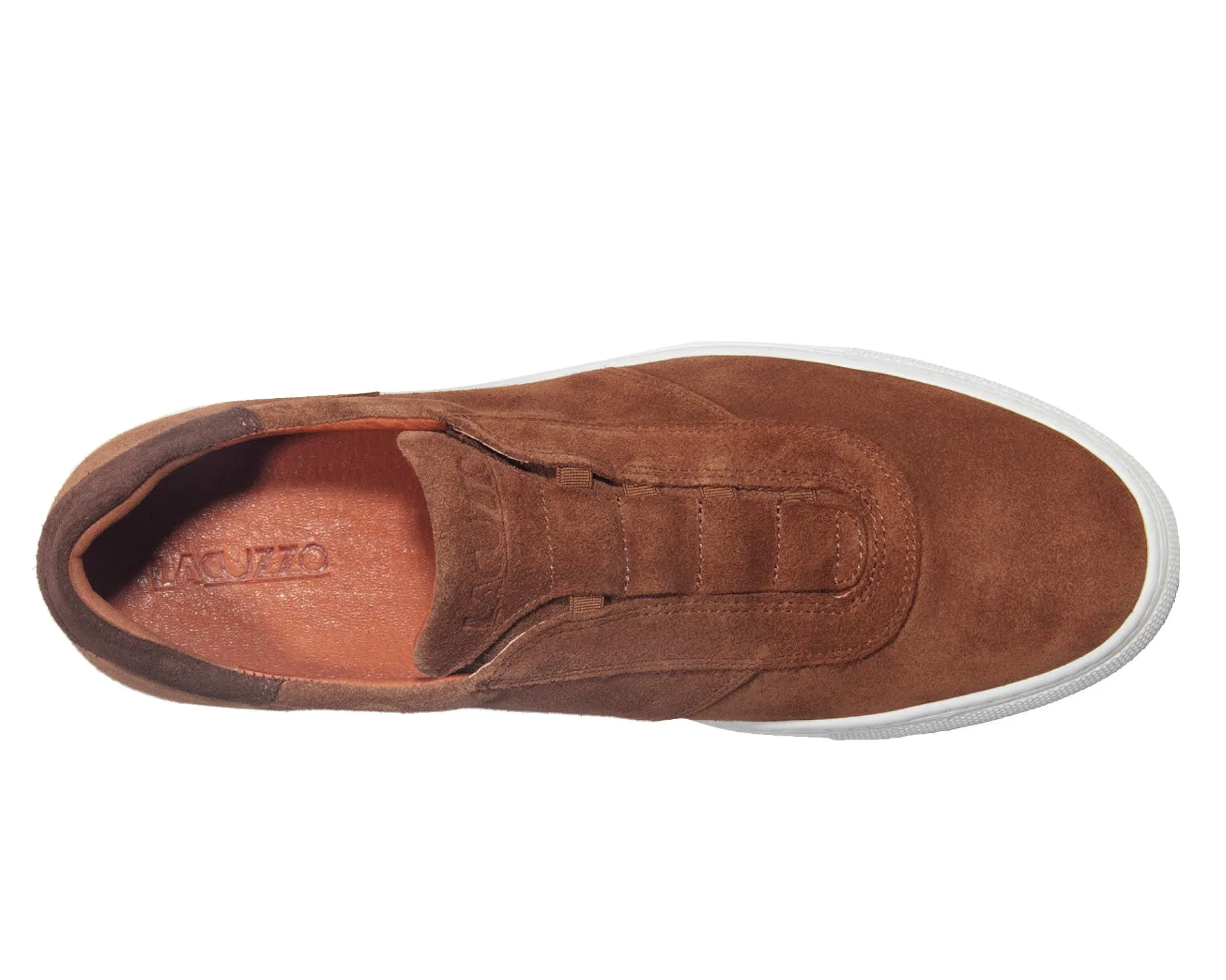 Fire Red ID24553-Lacuzzo Brown Slip On Suede Shoe