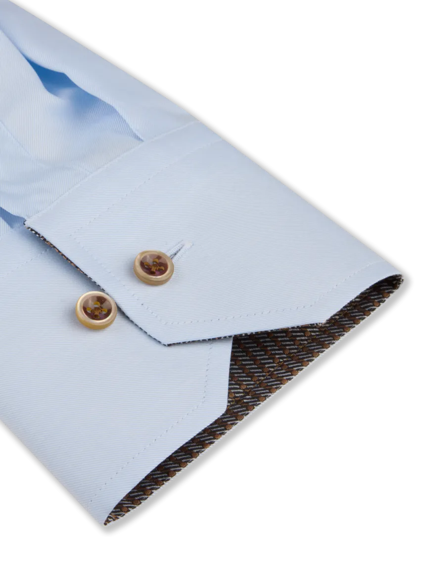 ID24892-Stenstroms Blue Twill Shirt Everyday Comfort