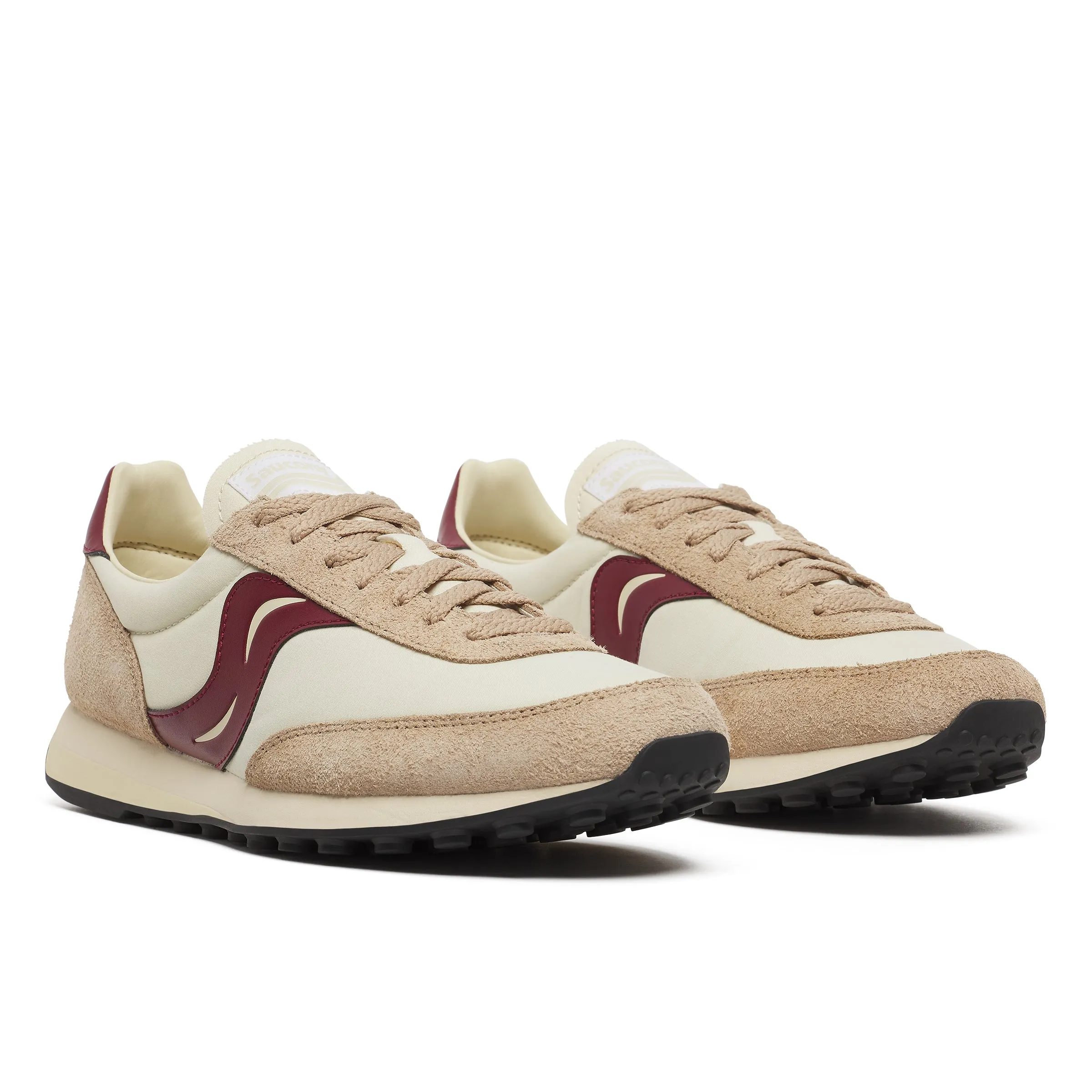 Yoga Base evening run ID25411-Saucony Originals Beige Burgundy Trainer 80