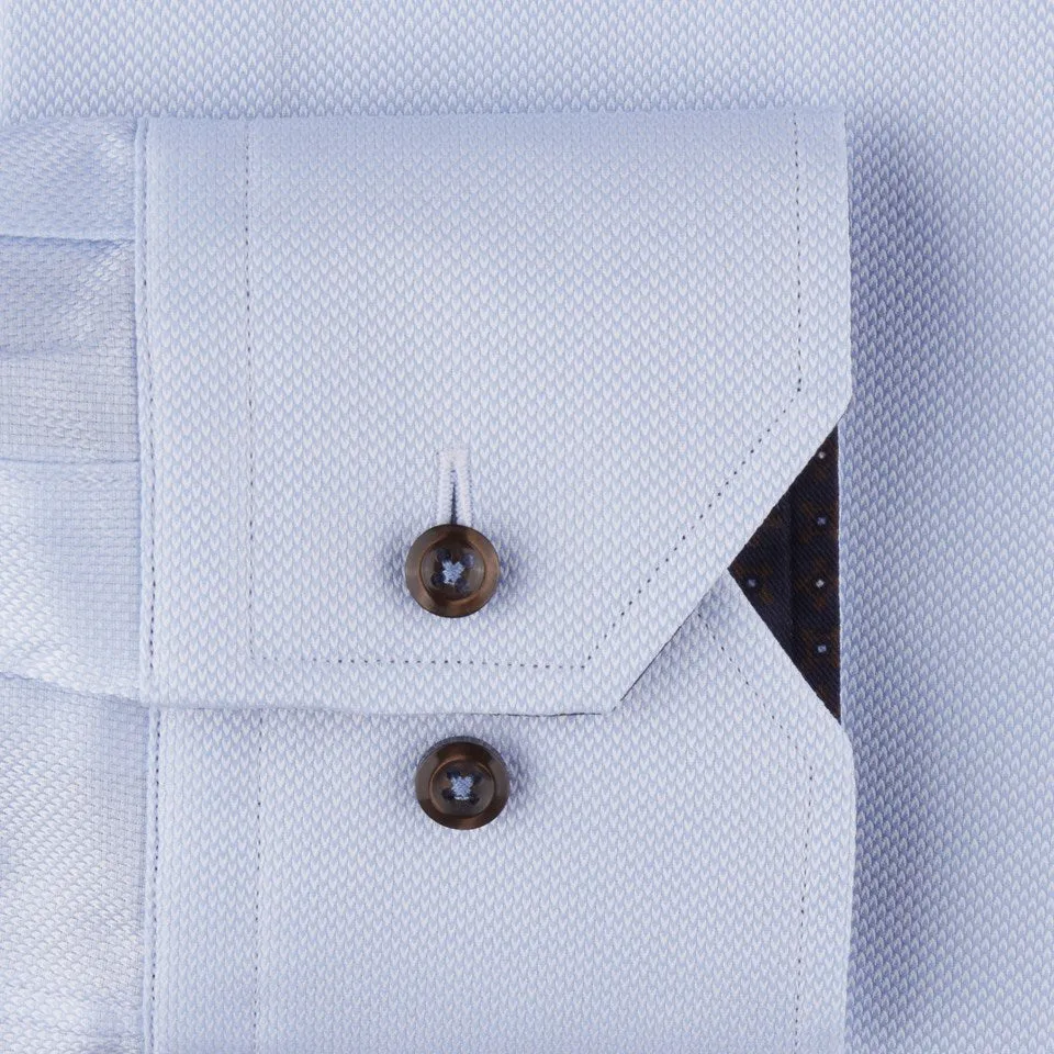 ID60320-Strenstroms-Blue Contrast Collar Cuff Minimalist Style Breathable Fit