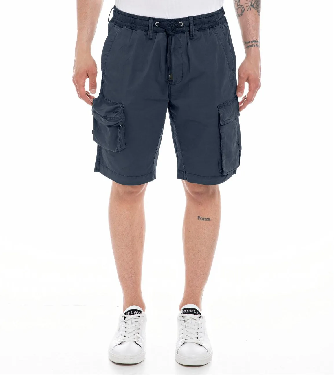 Fastening Closure ID70008-Replay Blue Combat Shorts