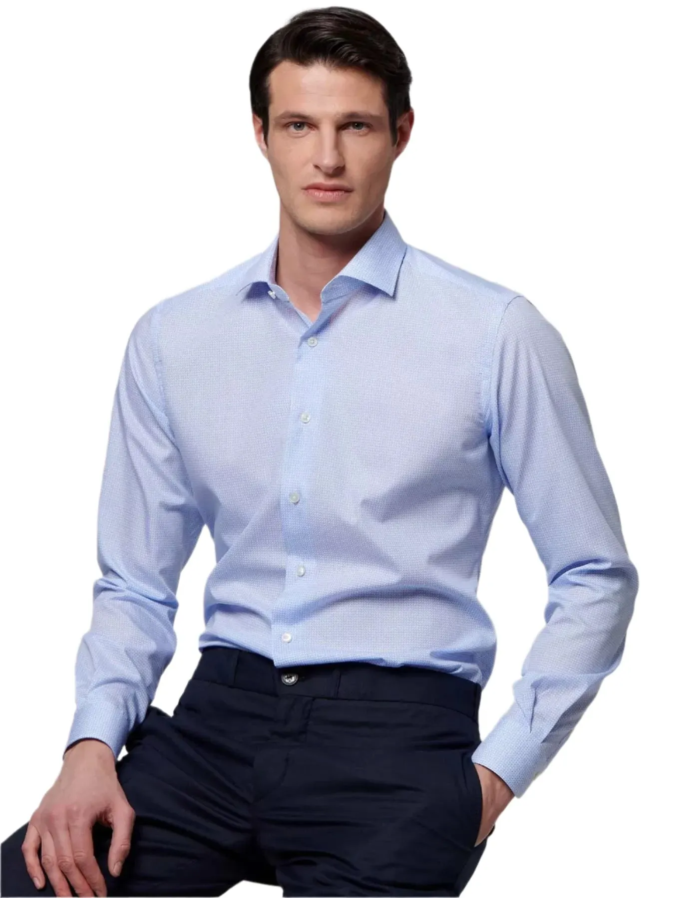 Beach Attire ID70305-Xacus Sky Neat Pattern Travel Shirt