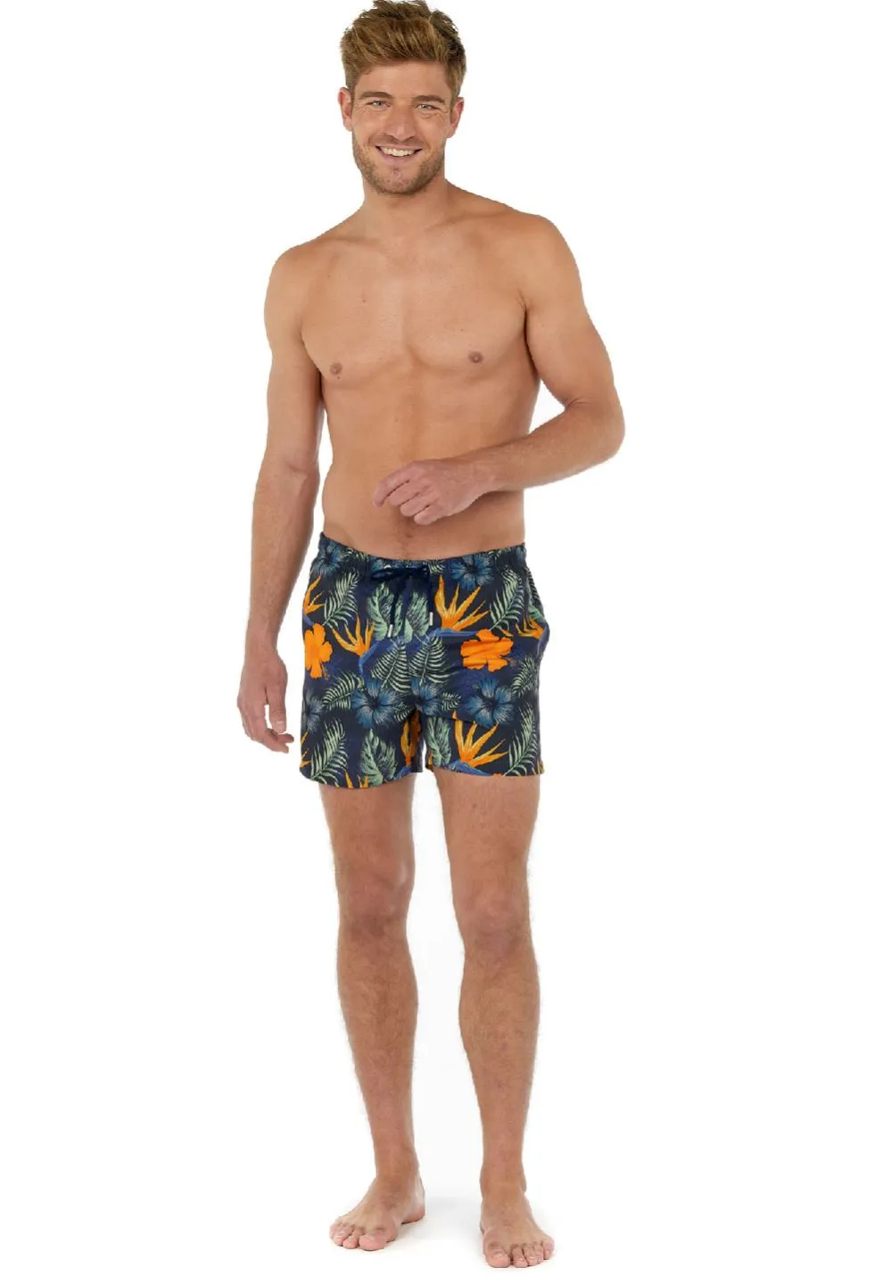 Semi Formal ID70551-Hom "Tiki" Navy Floral Beach Short