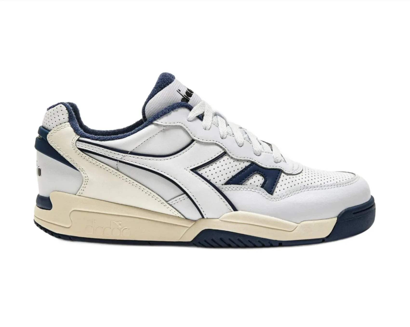 ID80253-Diadora White Oceana Winner Trainer Palm Base Mono Style