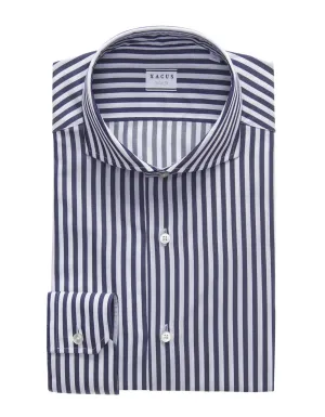 ID8451-Xacus Navy Bengal Stripe Fashion Comfort Wrinkle-Free