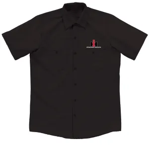 IH Button Up Shirt in Black Work Appropriate Trendy Comfort