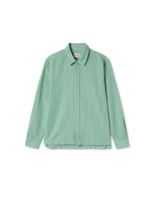 Ildefonso - Green Stripes Unstructured Shoulder