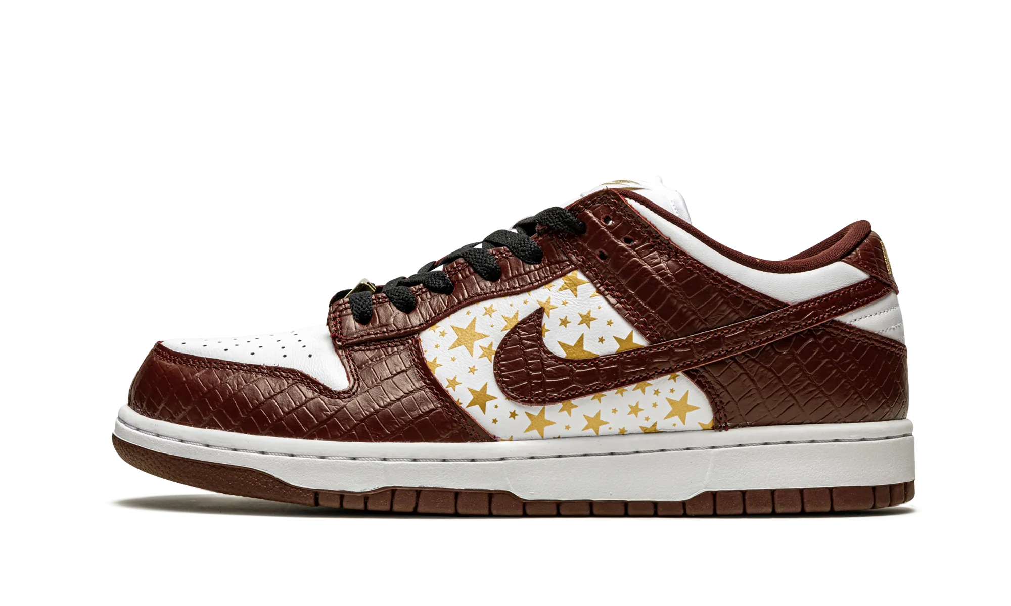 SB Dunk Low "Supreme - Stars - Barkroot Brown" Low Profile Fit