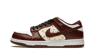SB Dunk Low "Supreme - Stars - Barkroot Brown" Low Profile Fit