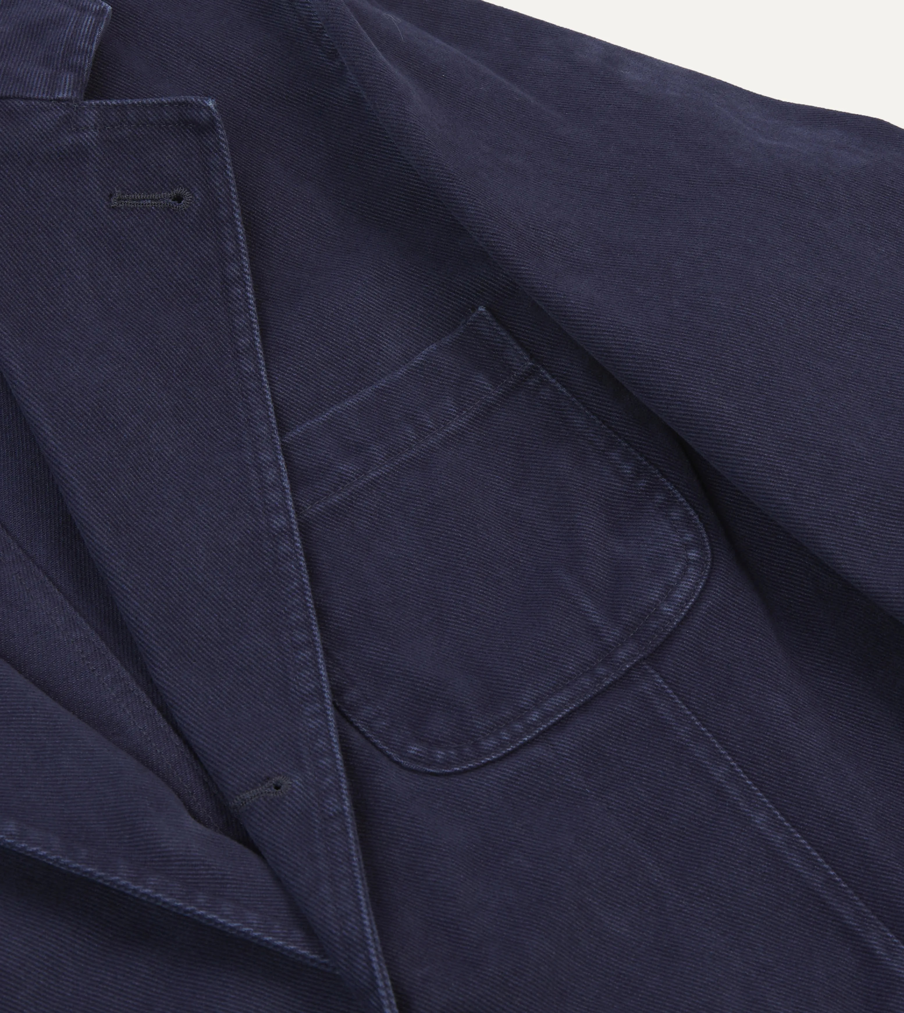 Indigo Heavy Cotton Twill Games Blazer Mk. I Ergonomic Mobility Cut Reinforced Elbow Patches