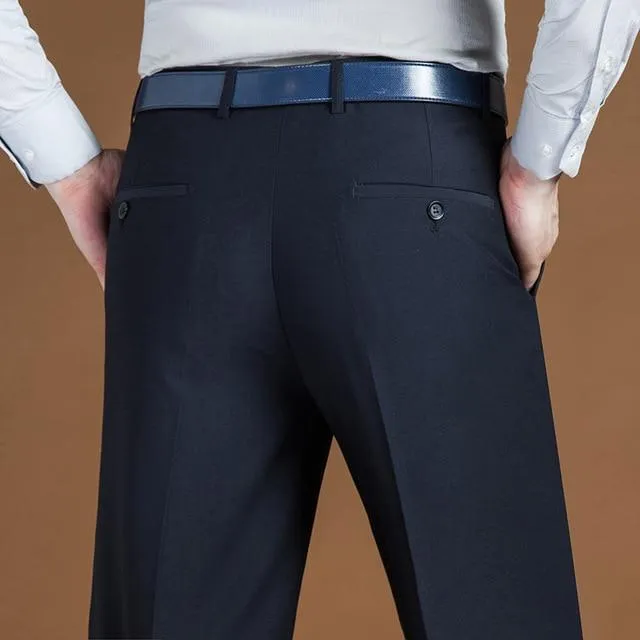 West Louis? Classic Regular Fit Office Formal Long Trousers Cozy Casual