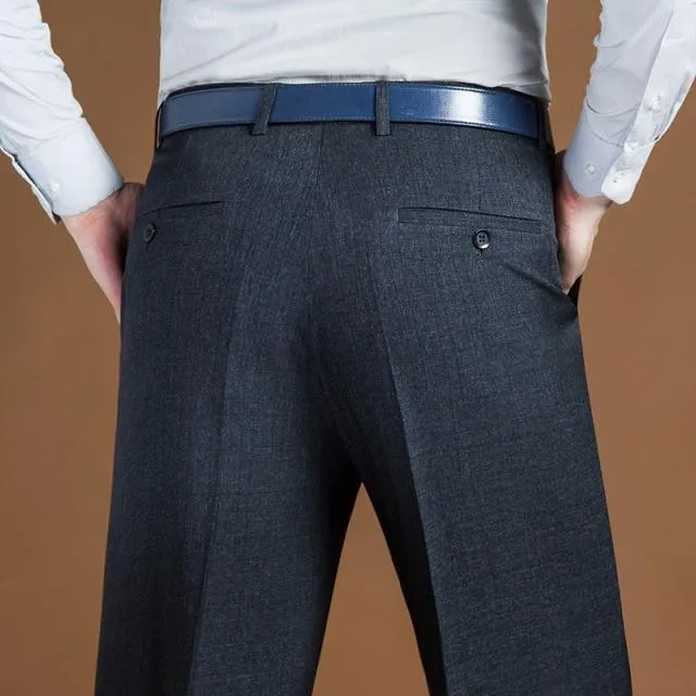 West Louis? Classic Regular Fit Office Formal Long Trousers Flexible Comfort Wear FlexibleKnees
