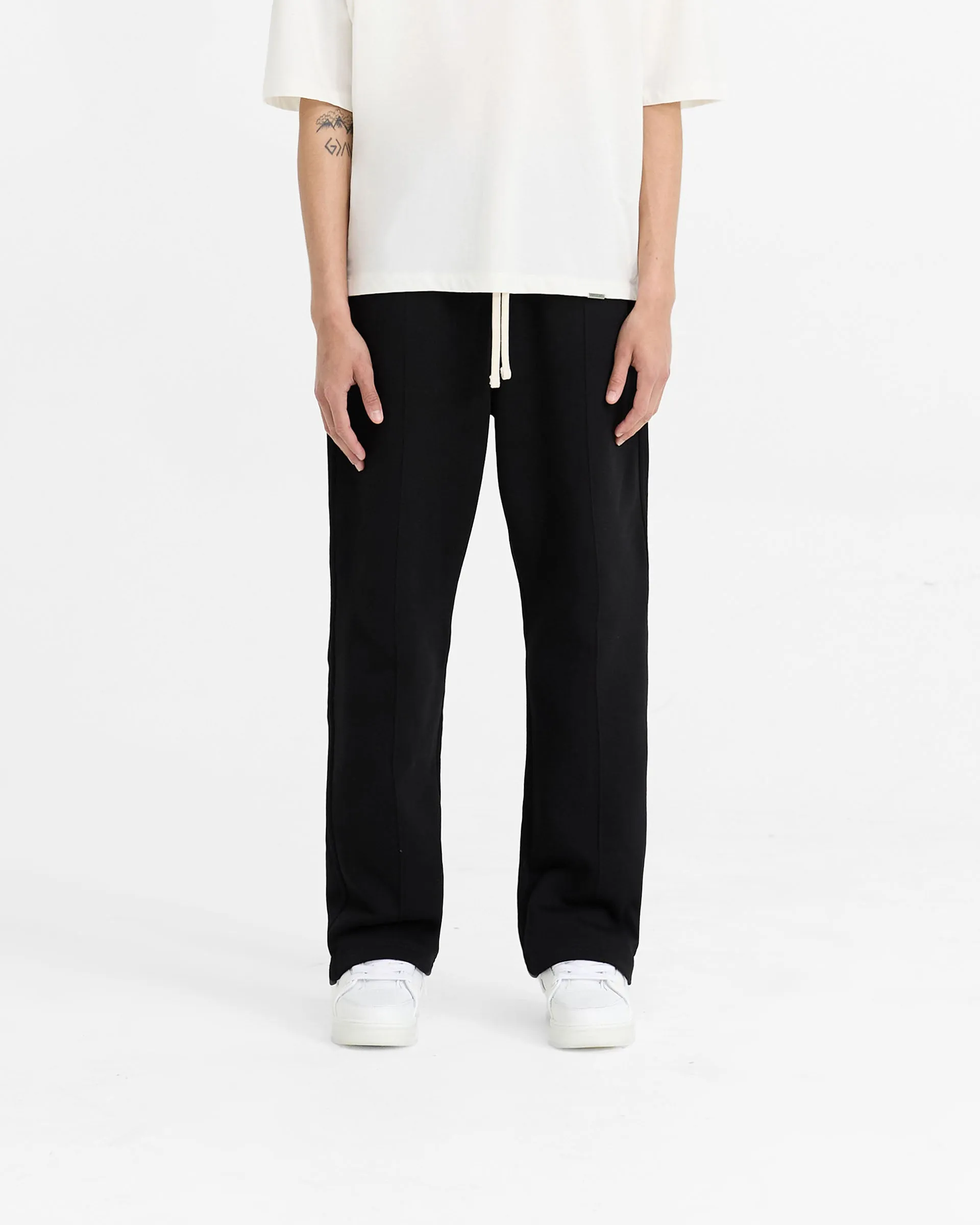 Initial Sweatpant - Black Fashion Comfort Wear Breathable Lining