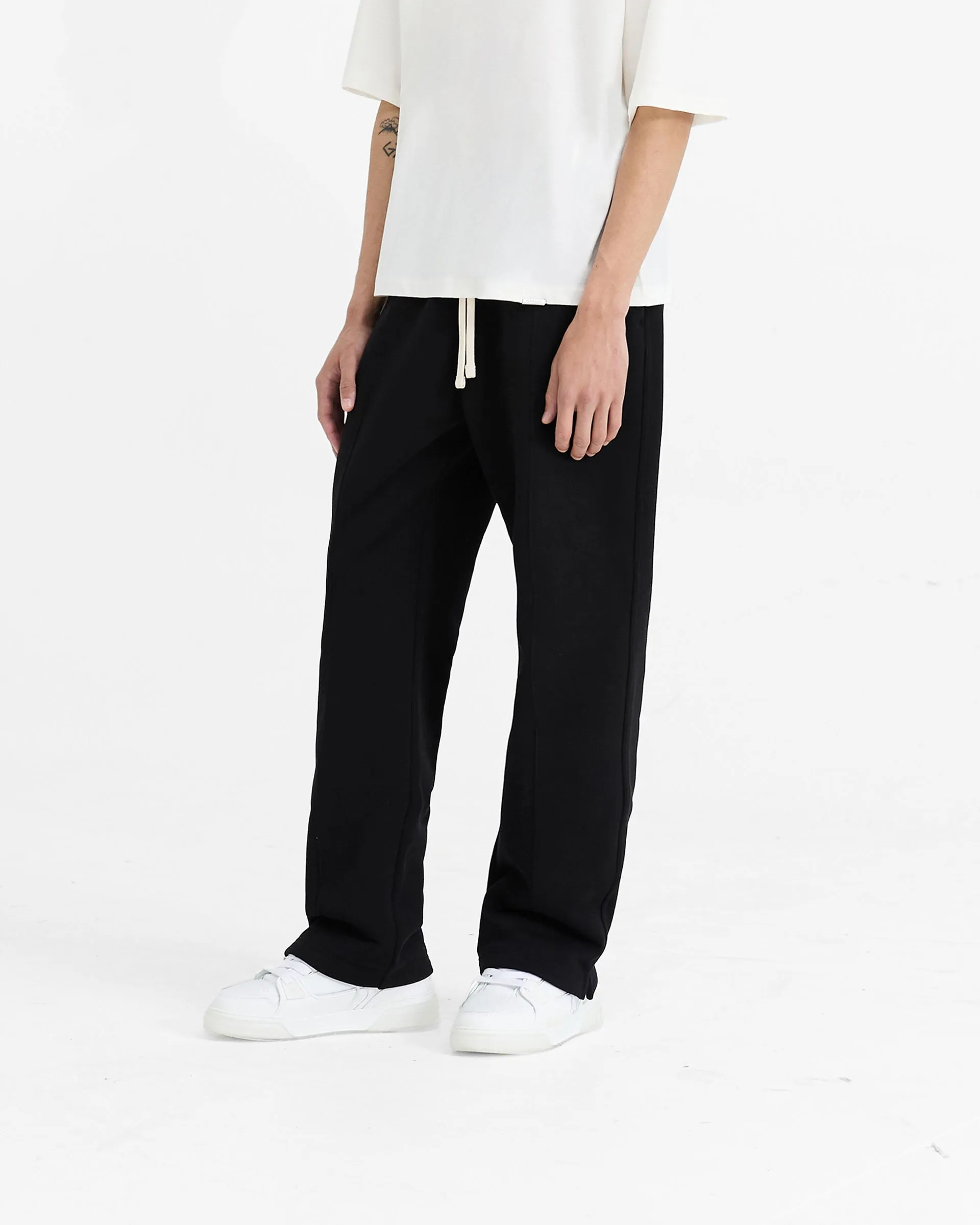Initial Sweatpant - Black Double Stitched