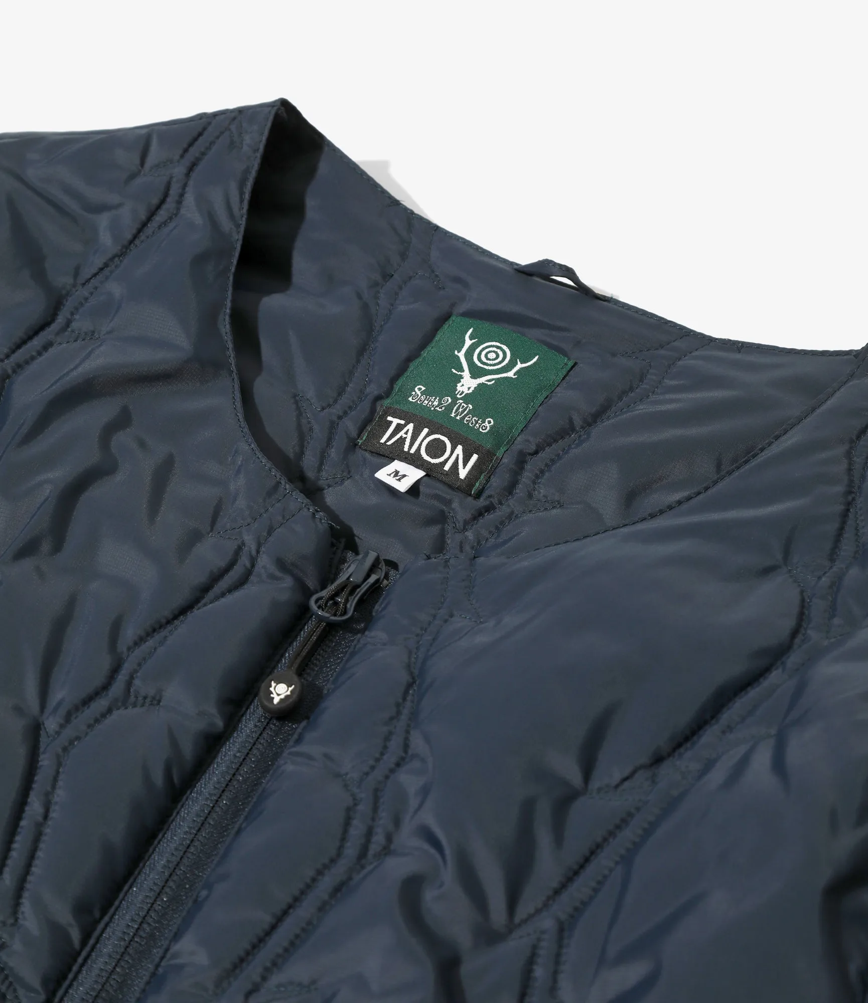 Inner Down Vest ?C?Navy Laser Cut Vents Eco Friendly Textile