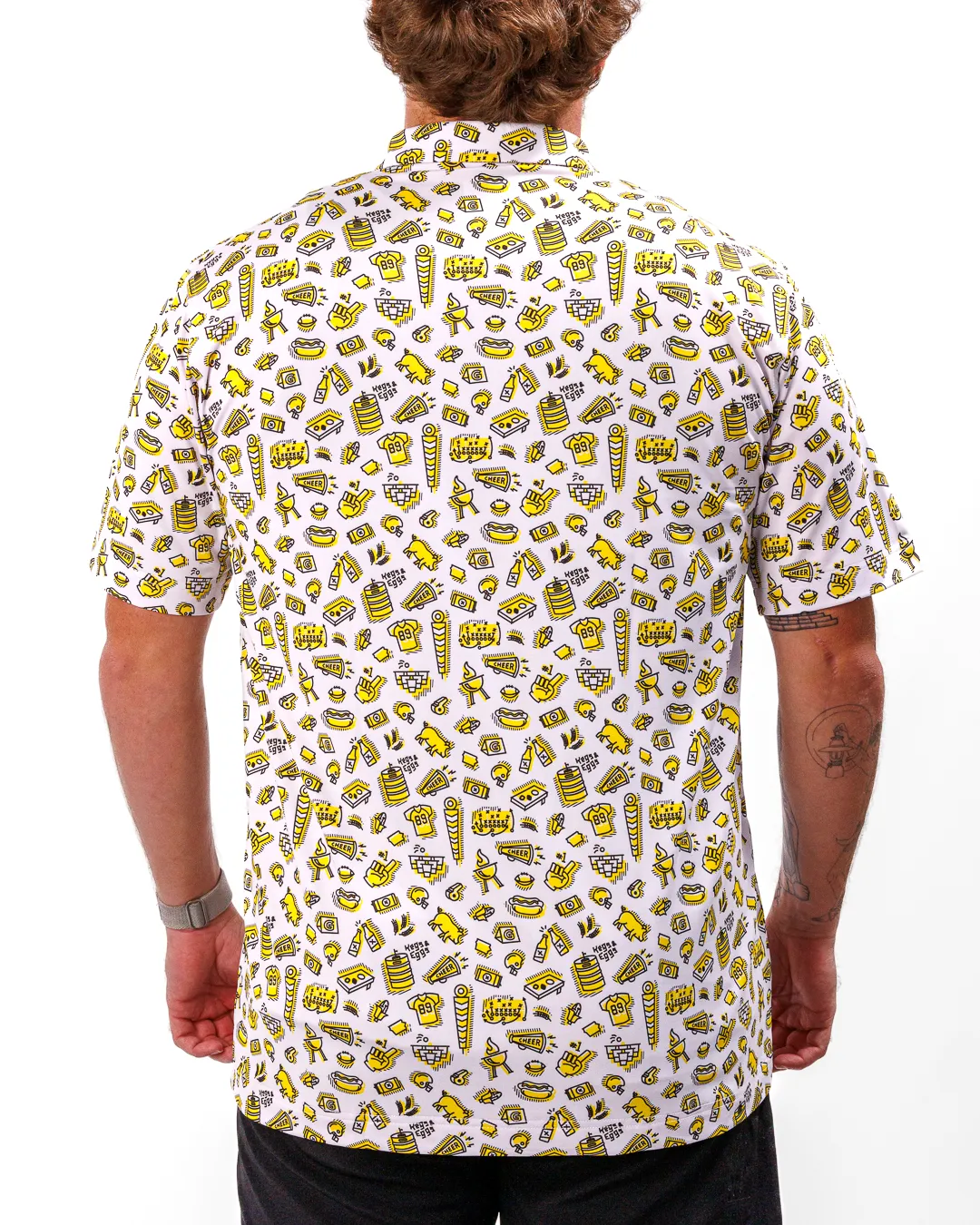 High Street Fashion Structured Collar Iowa Game Day Men's Polo