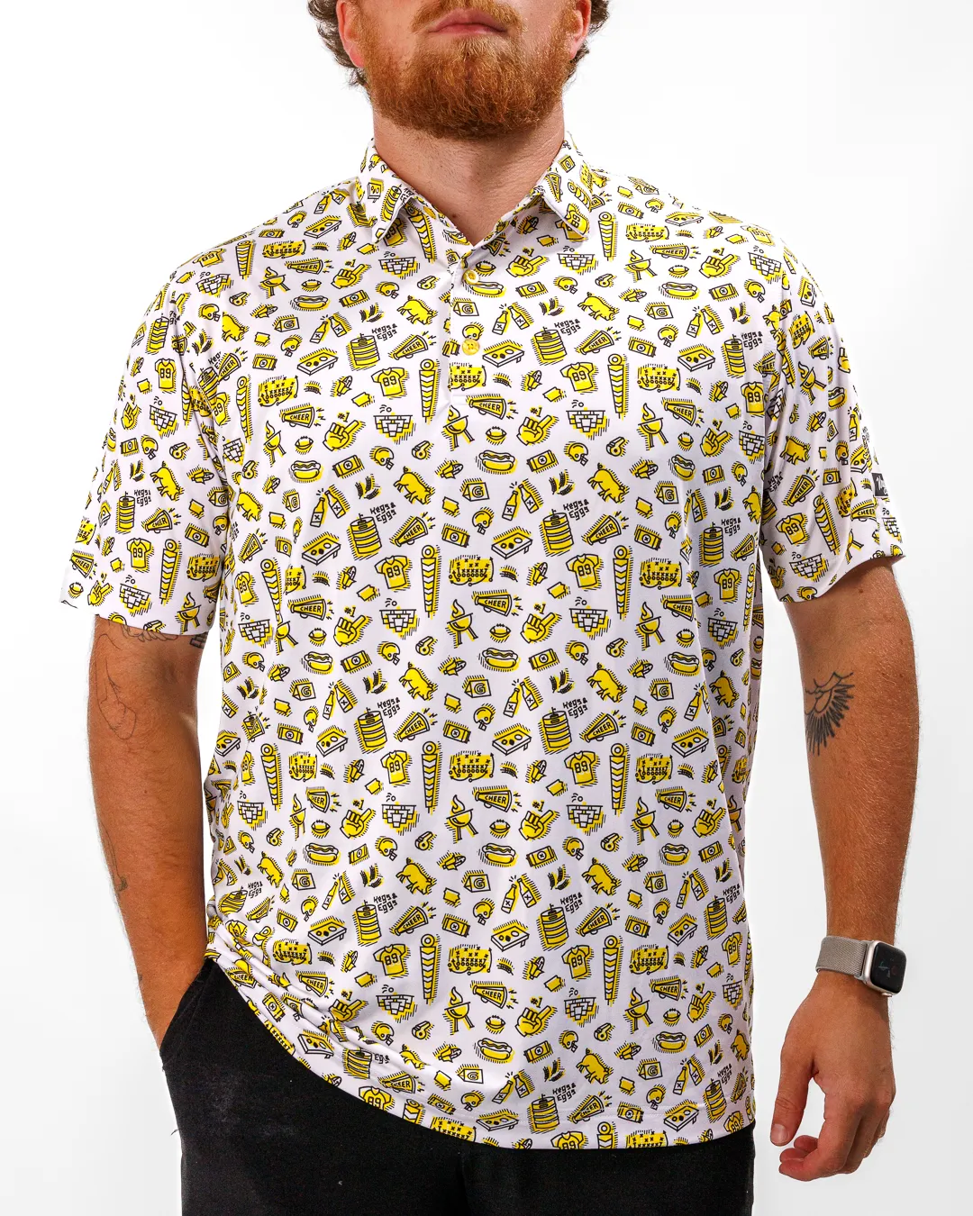 Iowa Game Day Men's Polo Contemporary Style Refined Aesthetic