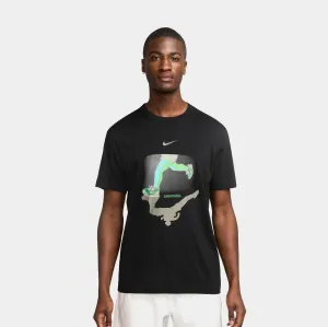 IYKYK Running Graphic Mens Short Sleeve Shirt (Black) right size Floral freshness