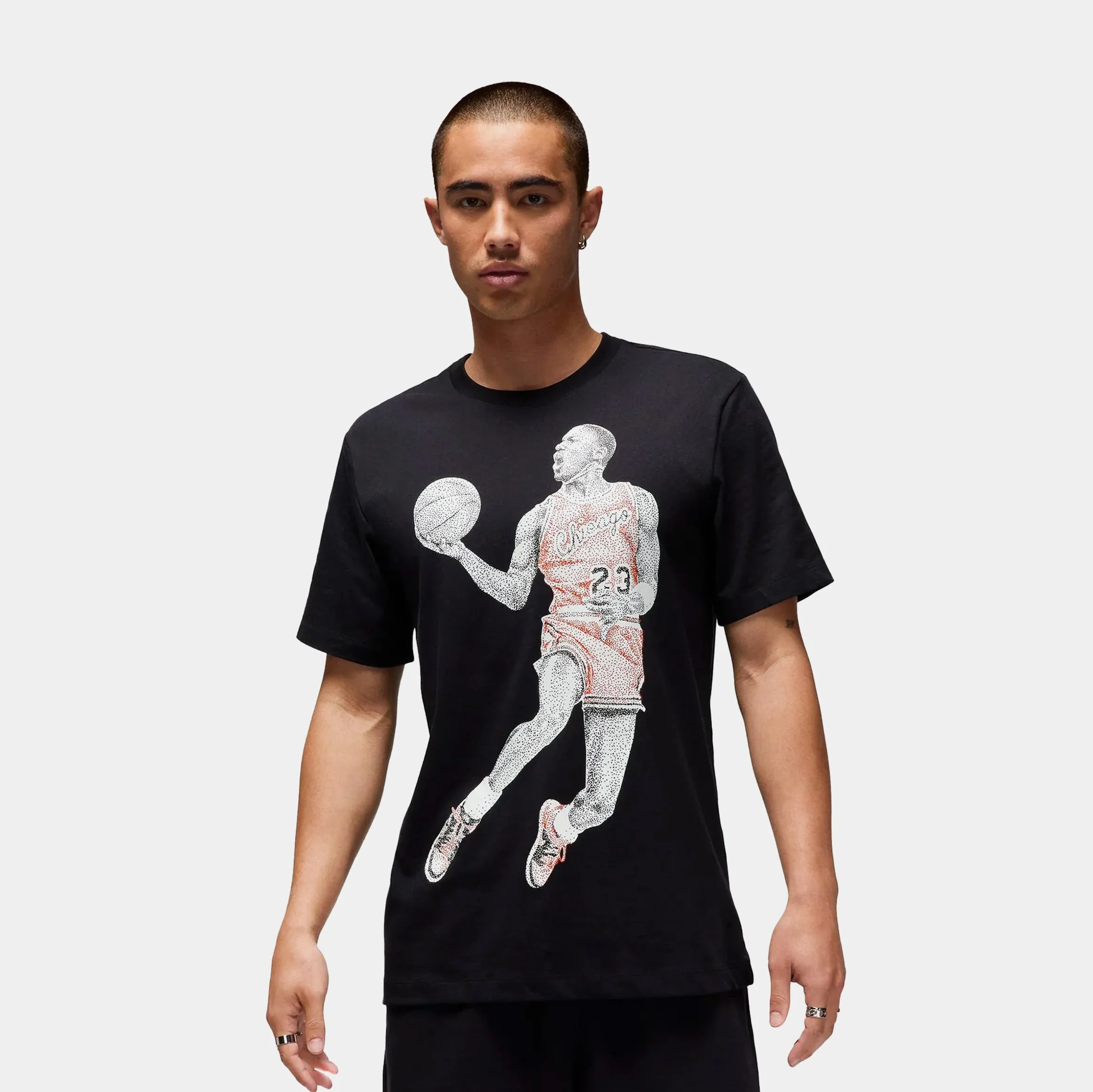 LowImpact Manufacturing J Dot Graphic Mens Short Sleeve Shirt (Black)