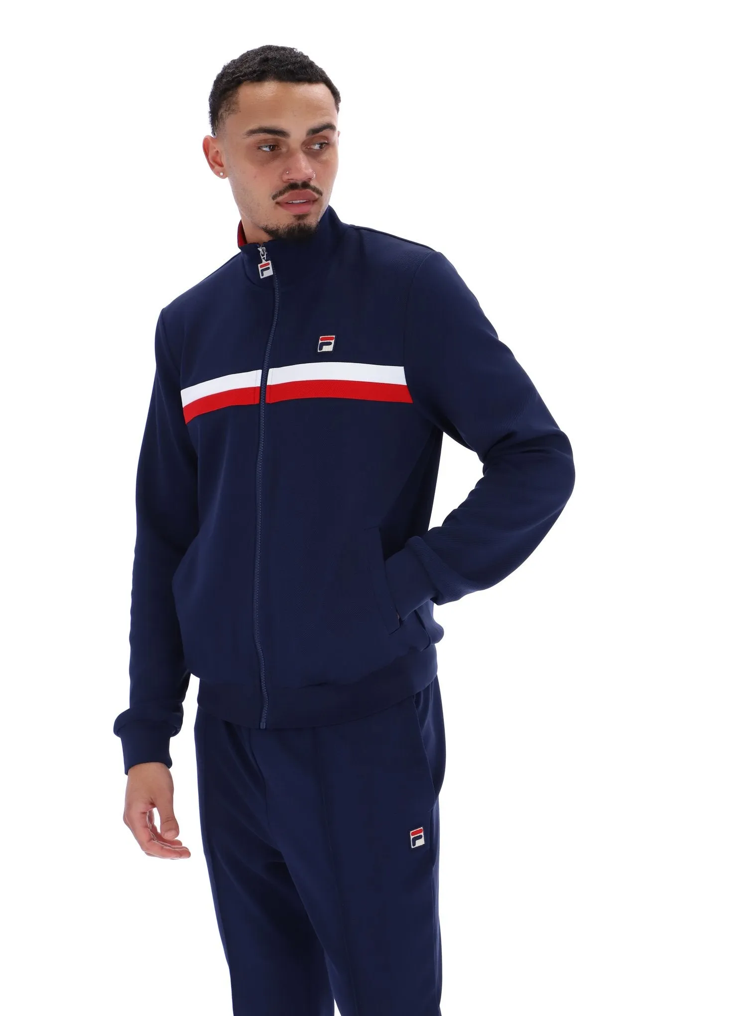 Jason Colour Block Track Jacket product clip convenience Linen
