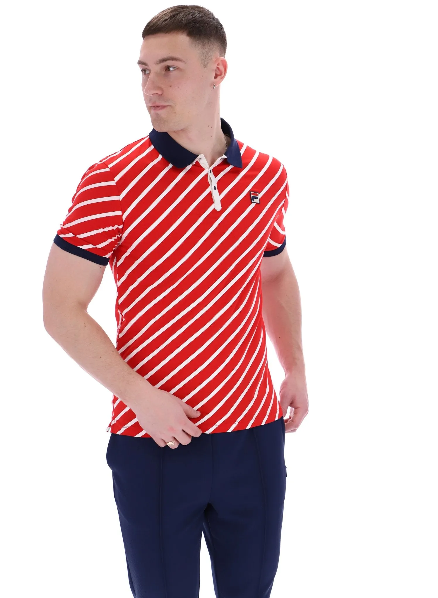 Jaye Diagonal Stripe Polo Breathable Fit Wear