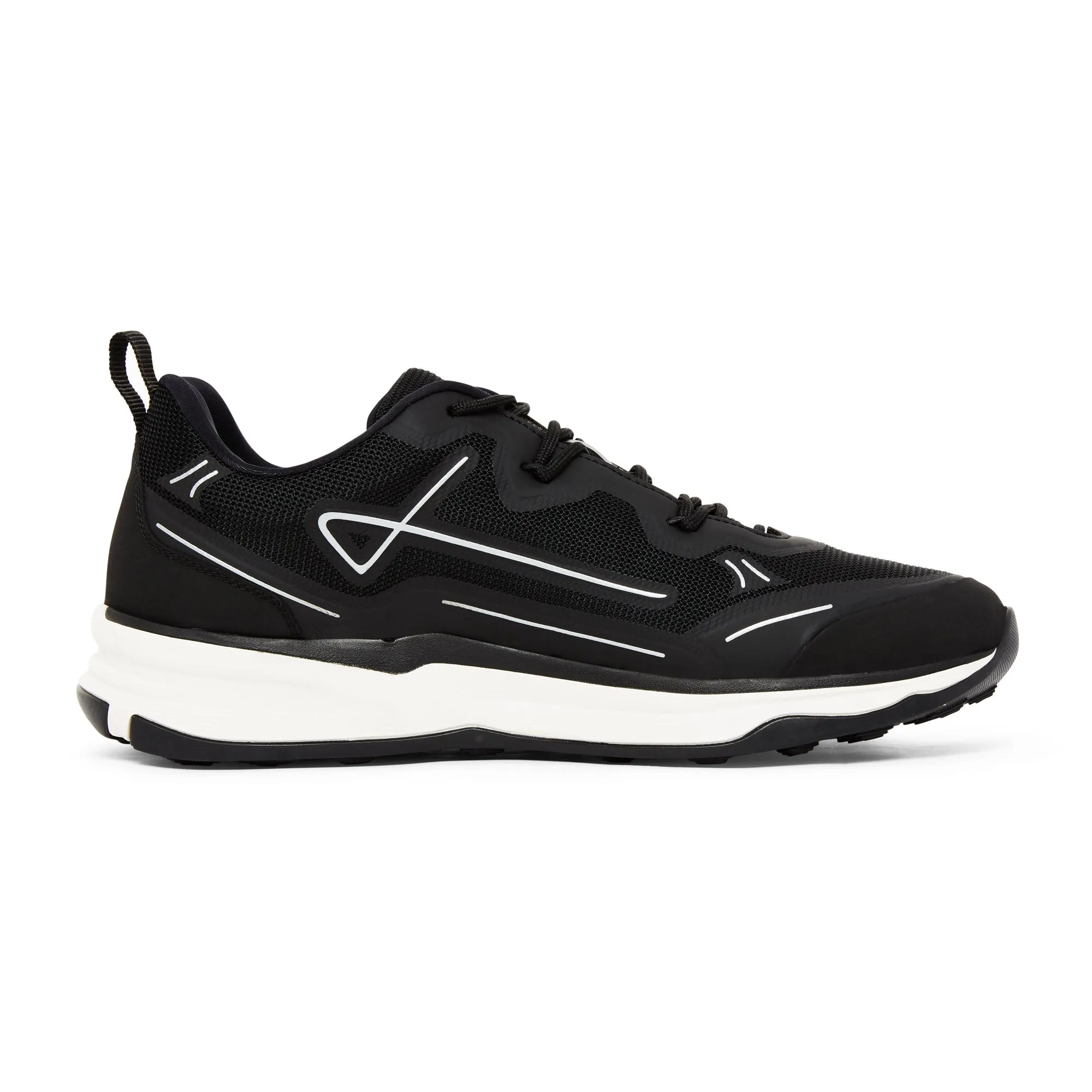 Foam Lining Trail Running Flexible Fit Busy Professionals Herno Suede & Flannel Trainer (Black)