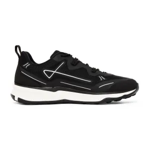 Foam Lining Trail Running Flexible Fit Busy Professionals Herno Suede & Flannel Trainer (Black)