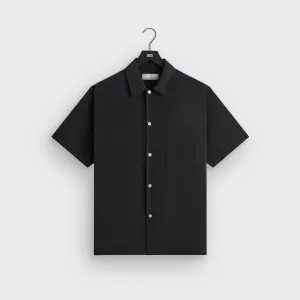 &Kin Silk Habotai Beckham Buttondown - Black Compression Resistant Insulation Collapsible Packable Design