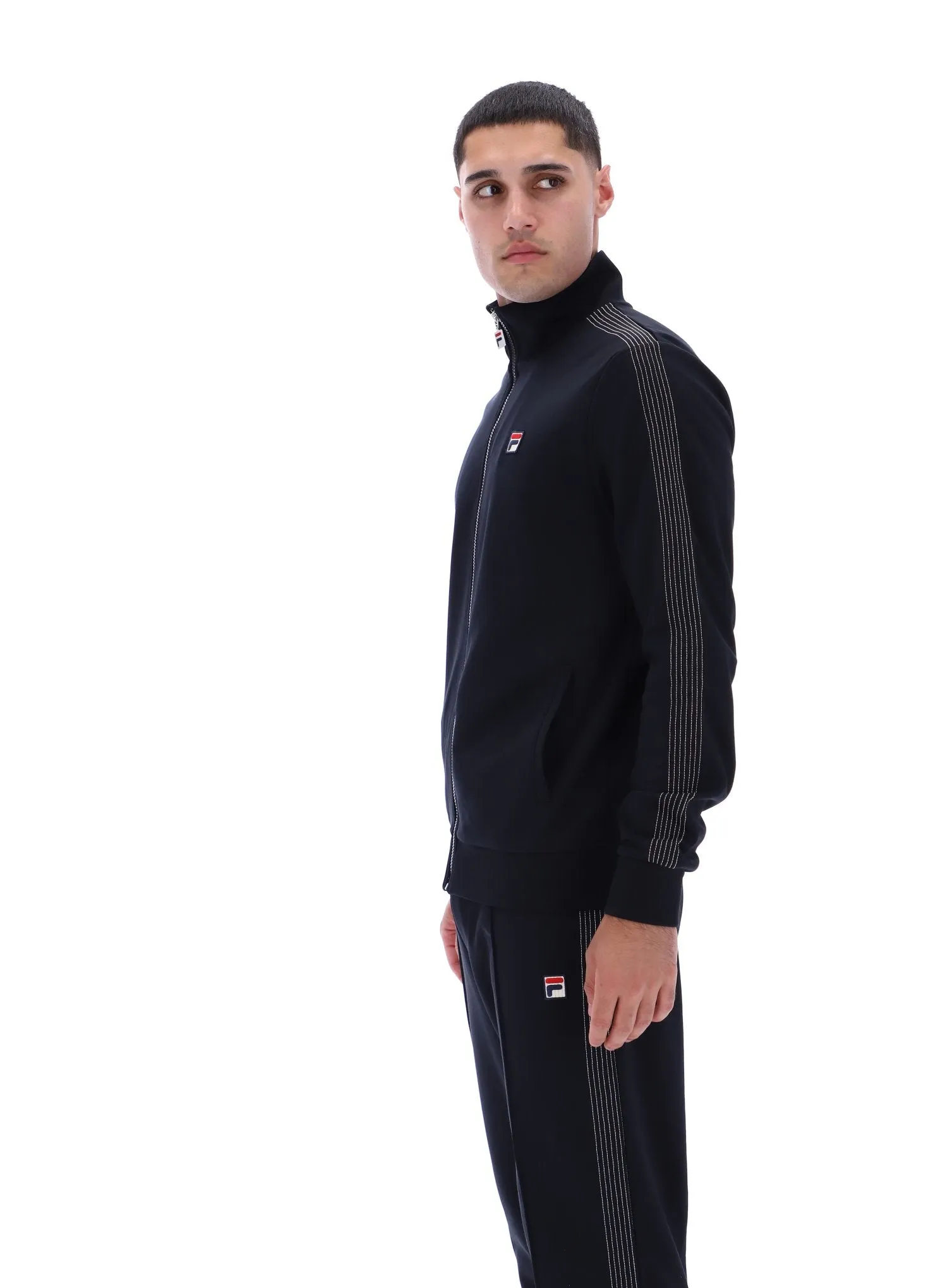 Keith Contrast Stitch Track Top logoed