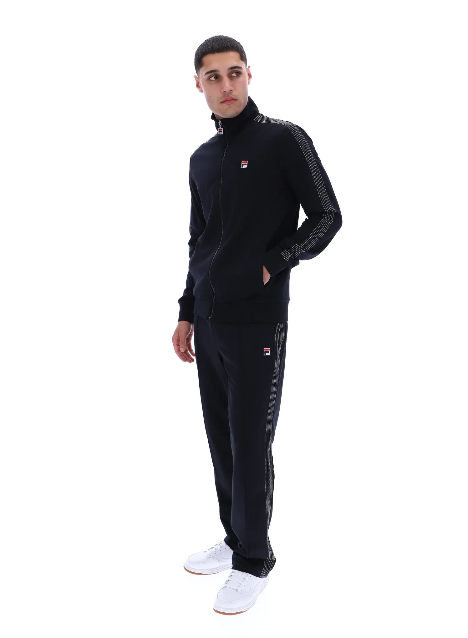 Buttoned Keith Contrast Stitch Track Top