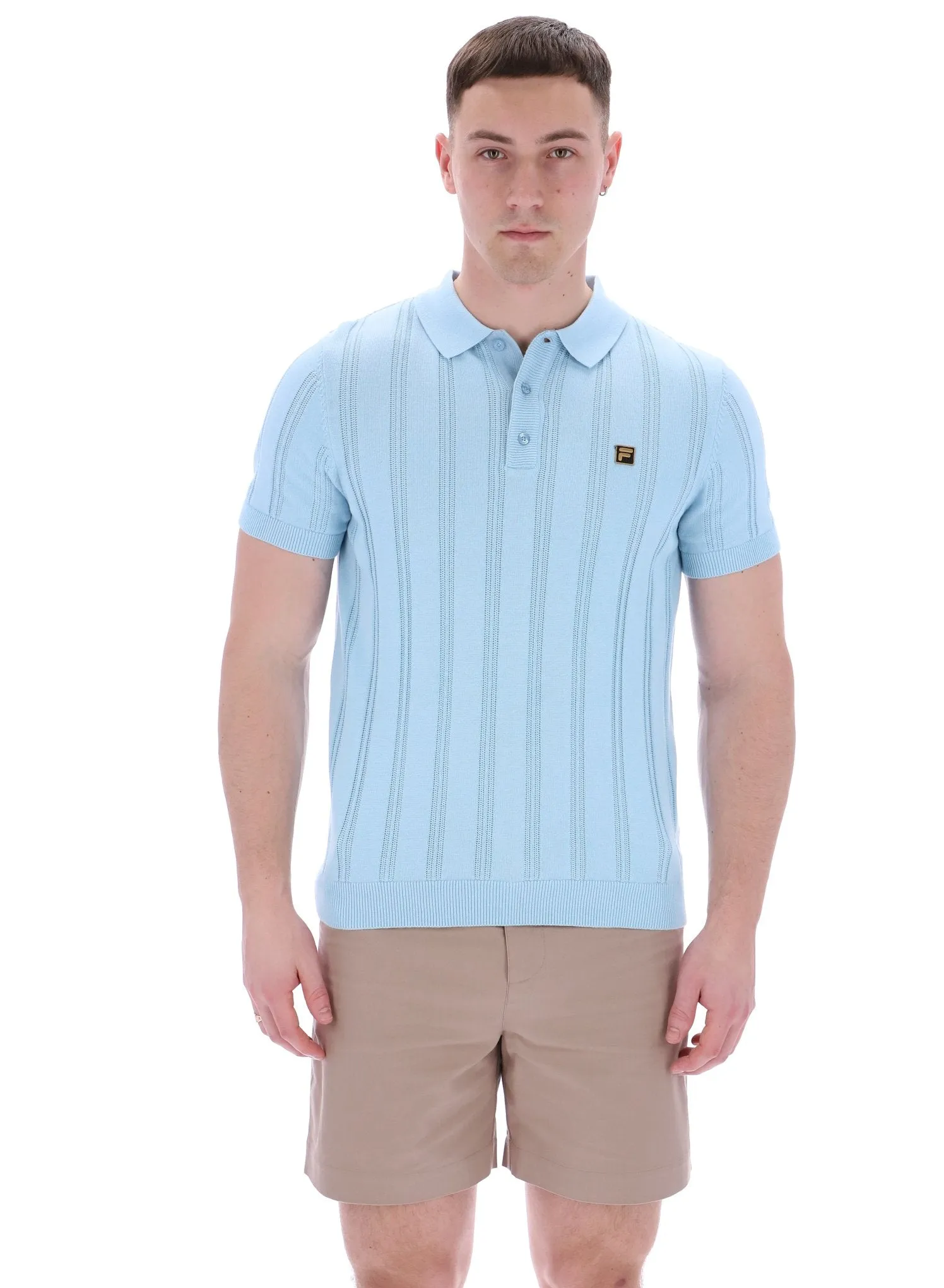 Kennedy Textured Stripe Knit Polo Yarn Dyed Stripes OekoTexCertified