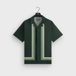 Wet Wicking Stretch Paneling Kith Border Stripe Thompson Camp Collar Shirt - Stadium