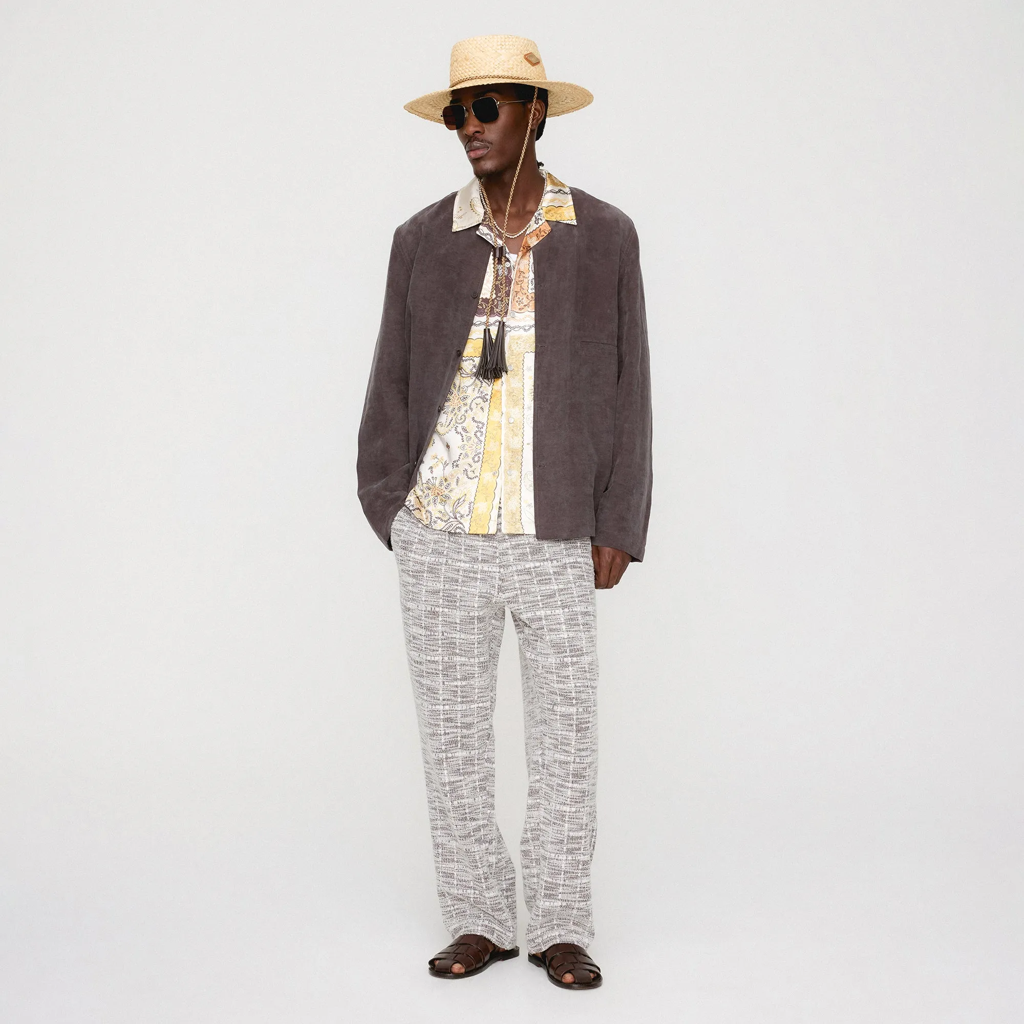 Warmth Without Bulk Cold Outfit Kith Cupro Linen Caelen Shirt - Kindling